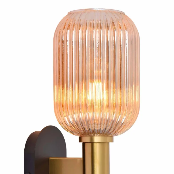 CANDEEIRO DE PAREDE COM ABAJUR ÂMBAR Ø19 E27 SHELBY