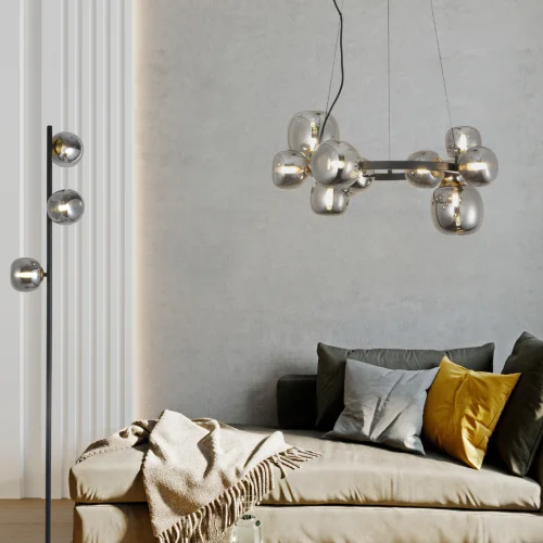 CANDEEIRO DE PISO 3 LUZES FERRO BRONZE/PRETO NICOLETTA CANDEEIRO DE PISO 3 LUZES FERRO BRONZE/PRETO NICOLETTA