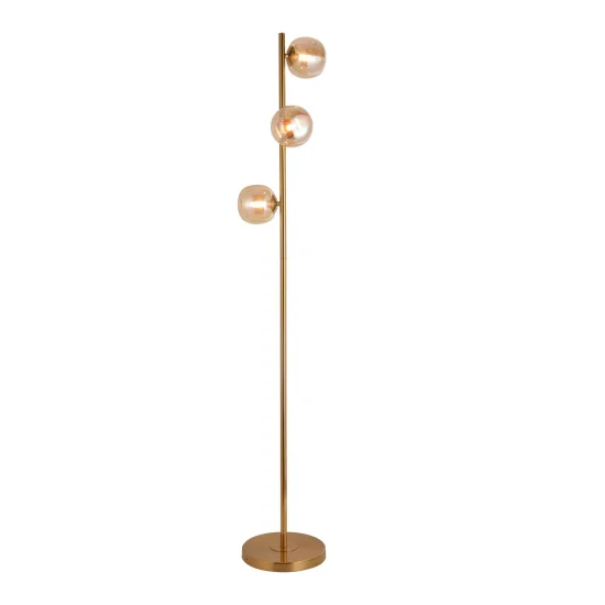 CANDEEIRO DE PÉ 3 LUZES FERRO DOURADO NICOLETTA