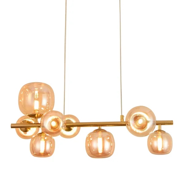 CANDEEIRO DE TECTO 8 LUZES FERRO DOURADO NICOLETTA CANDEEIRO DE TECTO 8 LUZES FERRO DOURADO NICOLETTA