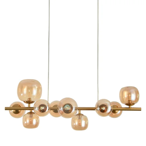 CANDEEIRO DE TECTO 10 LUZES FERRO DOURADO NICOLETTA