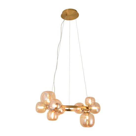 CANDEEIRO DE TECTO 11 LUZES FERRO DOURADO NICOLETTA 2