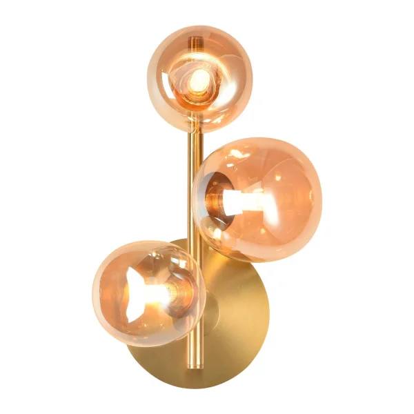 CANDEEIRO DE PAREDE 3 LUZES FERRO DOURADO NICOLETTA CANDEEIRO DE PAREDE 3 LUZES FERRO DOURADO NICOLETTA