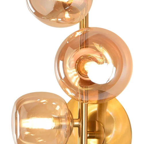 CANDEEIRO DE PAREDE 3 LUZES FERRO DOURADO NICOLETTA CANDEEIRO DE PAREDE 3 LUZES FERRO DOURADO NICOLETTA