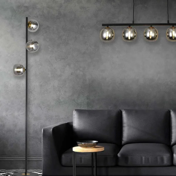 CANDEEIRO DE PISO 3 LUZES FERRO BRONZE/PRETO NICOLETTA CANDEEIRO DE PISO 3 LUZES FERRO BRONZE/PRETO NICOLETTA