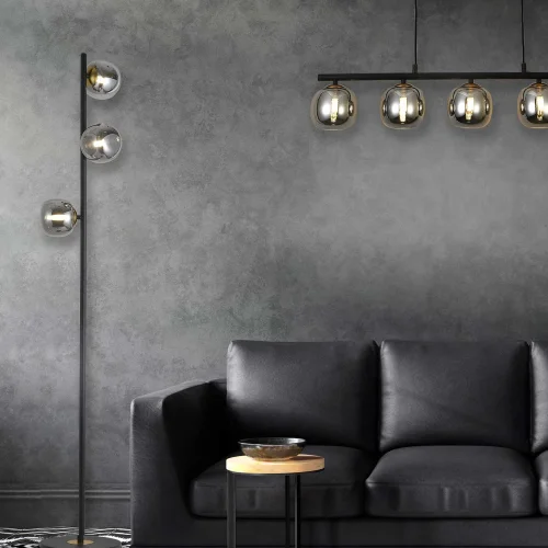 CANDEEIRO DE PISO 3 LUZES FERRO BRONZE/PRETO NICOLETTA CANDEEIRO DE PISO 3 LUZES FERRO BRONZE/PRETO NICOLETTA