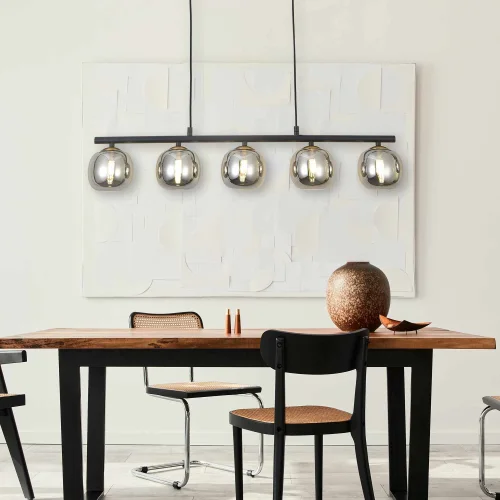 CANDEEIRO DE TECTO 5 LUZES FERRO BRONZE/PRETO NICOLETTA CANDEEIRO DE TECTO 5 LUZES FERRO BRONZE/PRETO NICOLETTA