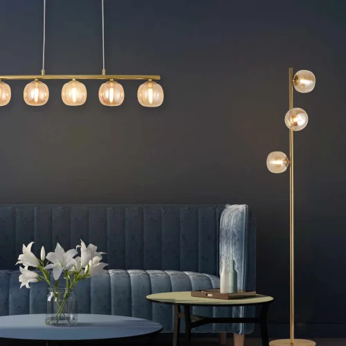 CANDEEIRO DE PÉ 3 LUZES FERRO DOURADO NICOLETTA CANDEEIRO DE PÉ 3 LUZES FERRO DOURADO NICOLETTA