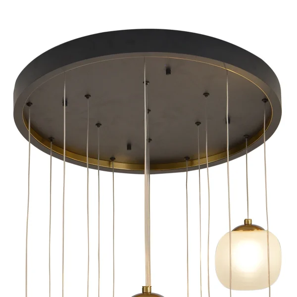 CCANDEEIRO DE TECTO 16 LUZES DE BRONZE DE FERRO ABAJUR BRANCO NICOLETTA CCANDEEIRO DE TECTO 16 LUZES DE BRONZE DE FERRO ABAJUR BRANCO NICOLETTA