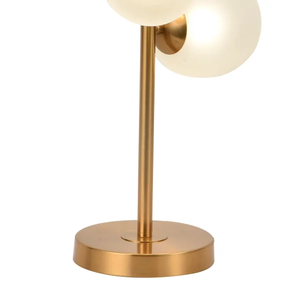 CANDEEIRO DE MESA 3 LUZES FERRO DOURADO ABAJUR BRANCO NICOLETTA CANDEEIRO DE MESA 3 LUZES FERRO DOURADO ABAJUR BRANCO NICOLETTA