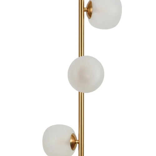 CANDEEIRO DE PÉ 3 LUZES FERRO DOURADO ABAJUR BRANCO NICOLETTA CANDEEIRO DE PÉ 3 LUZES FERRO DOURADO ABAJUR BRANCO NICOLETTA