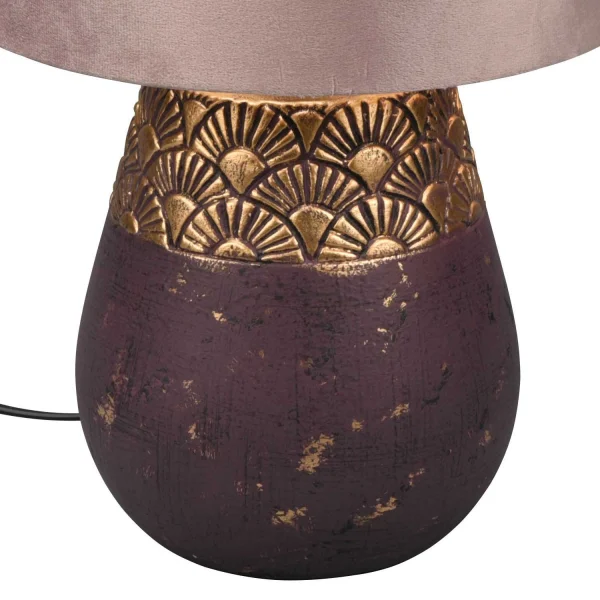 CANDEEIRO DE MESA DE CERÂMICA CASTANHA SHIRA