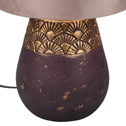 CANDEEIRO DE MESA DE CERÂMICA CASTANHA SHIRA