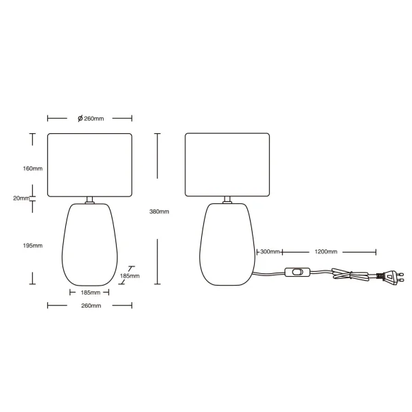 CANDEEIRO DE MESA DE CERÂMICA CASTANHA SHIRA