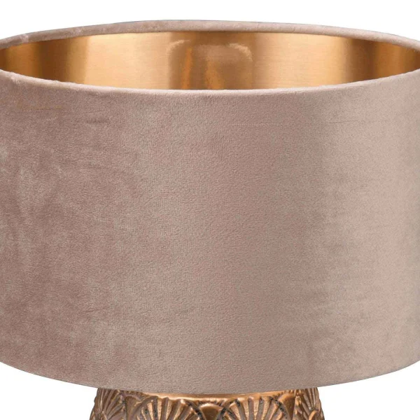 CANDEEIRO DE MESA CERÂMICA BEGE SHIRA