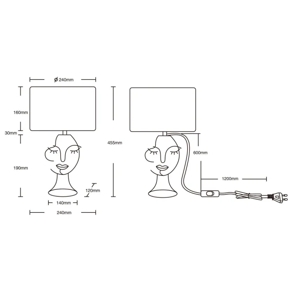 CANDEEIRO DE MESA DE METAL ABAJUR BEGE LAURA