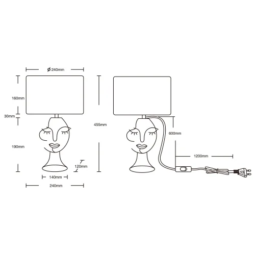 CANDEEIRO DE MESA DE METAL ABAJUR BEGE LAURA