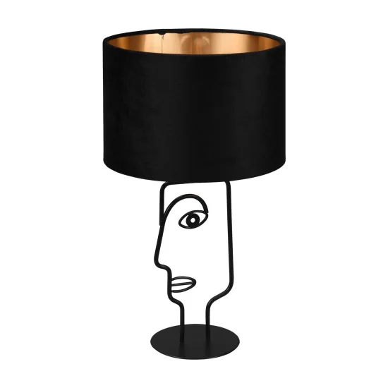 CANDEEIRO DE MESA DE METAL ABAJUR PRETO OTIS 2