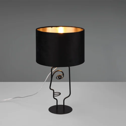 CANDEEIRO DE MESA DE METAL ABAJUR PRETO OTIS