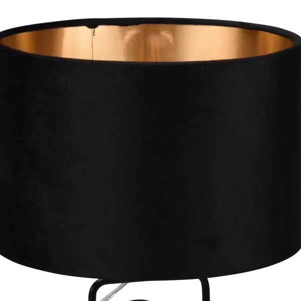 CANDEEIRO DE MESA DE METAL ABAJUR PRETO OTIS