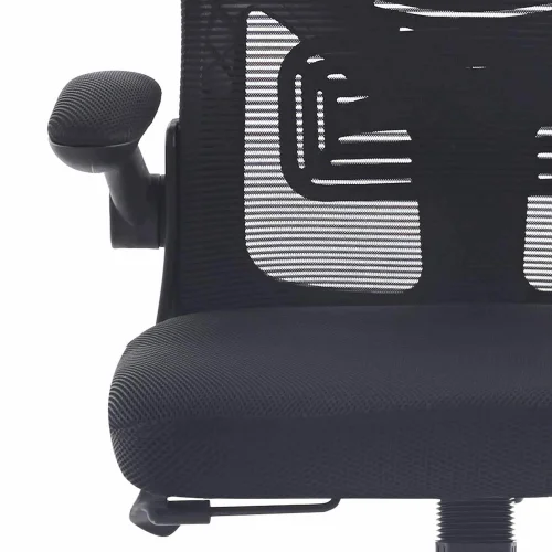 CADEIRA DE SECRETÁRIA PRETA COM RODAS PRETA AVENTURINA