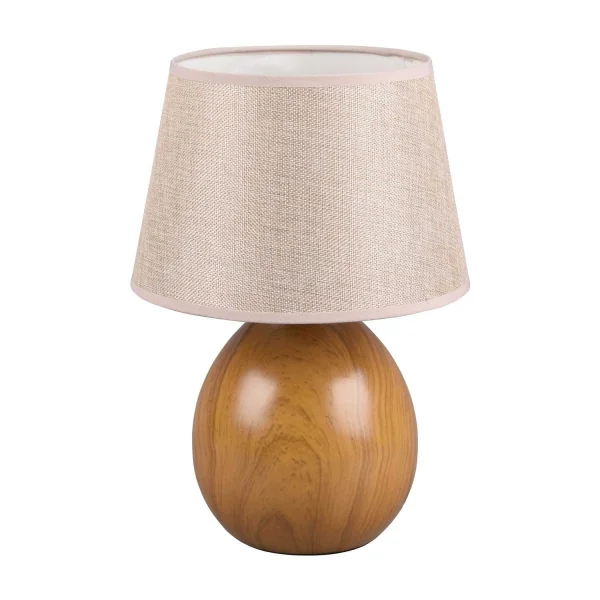 CANDEEIRO DE MESA SPLENDOUR 24CM IMITAÇÃO MADEIRA