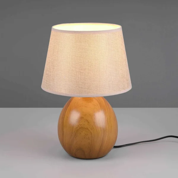 CANDEEIRO DE MESA SPLENDOUR 24CM IMITAÇÃO MADEIRA