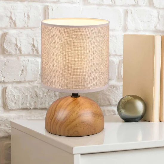 CANDEEIRO DE MESA JOEL IMITAÇÃO MADEIRA