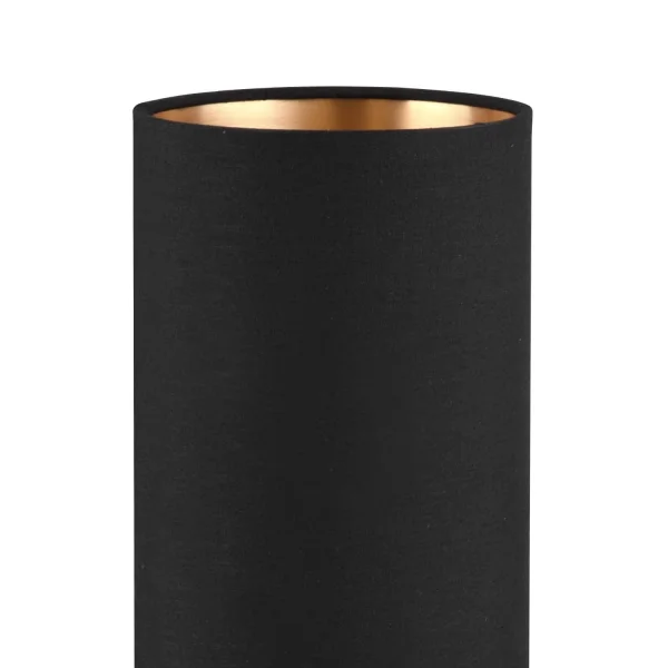 CANDEEIRO DE MESA SIGRID Ø 12CM MADEIRA NATURAL ABAJUR PRETO