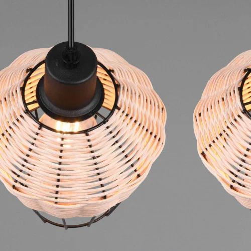 CANDEEIRO DE TECTO 4 LUZES RATTAN NATURAL GALADRIEL