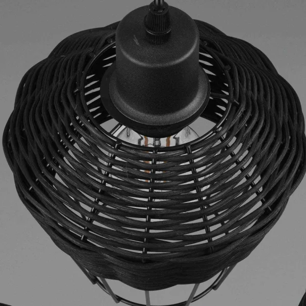 CANDEEIRO DE TECTO 3 LUZES DE ROTIM PRETO GALADRIEL