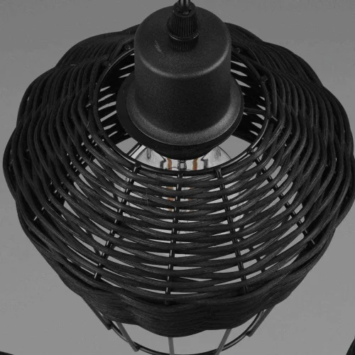 CANDEEIRO DE TECTO 3 LUZES DE ROTIM PRETO GALADRIEL