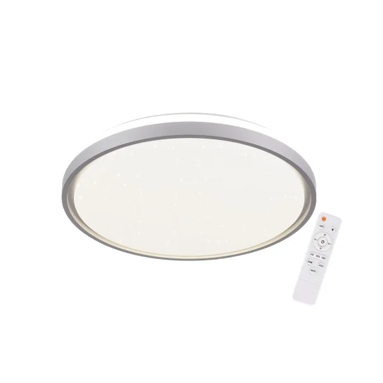 PLAFON LED 38W REGULÁVEL PRATA BRANCO CIRCULAR TELLUS
