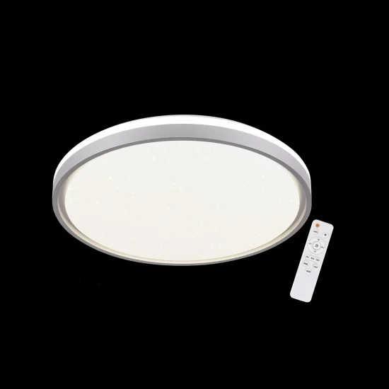 PLAFON LED 38W REGULÁVEL PRATA BRANCO CIRCULAR TELLUS 2