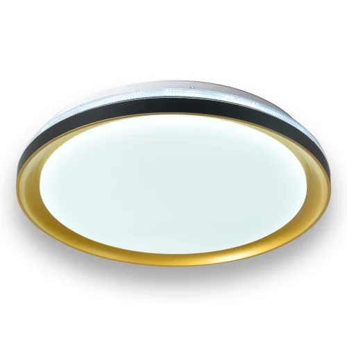CANDEEIRO DE TETO LED 35 W REGULÁVEL COM CONTROLE REMOTO PRETO/DOURADO SHIRLEY