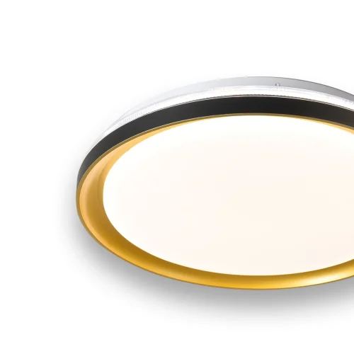 CANDEEIRO DE TETO LED 35 W REGULÁVEL COM CONTROLE REMOTO PRETO/DOURADO SHIRLEY