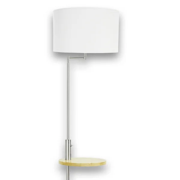 LÂMPADA DE PISO NÍQUEL ACETINADO E27 USB PORTIA