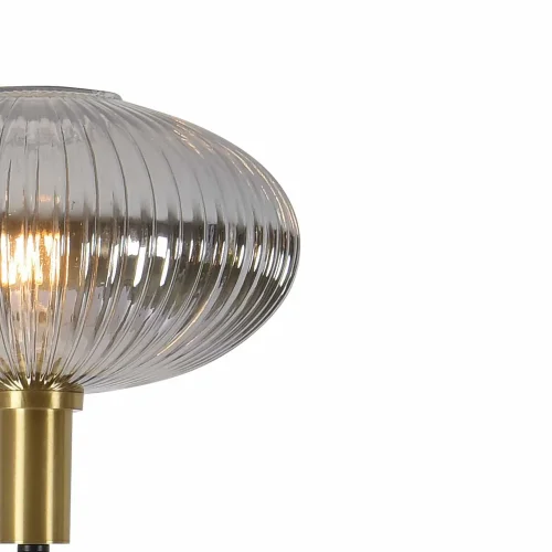 CANDEEIRO DE PÉ COM ABAJUR FUMADO 160 CM E27 SHELBY