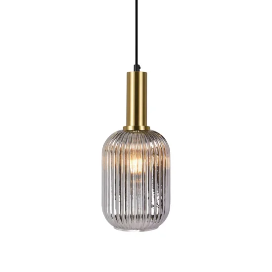 CANDEEIRO DE TECTO 1 LUZ ABAJUR FUMADO E27 SHELBY