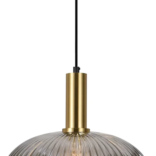 CANDEEIRO DE TECTO 1 LUZ COM ABAJUR FUMADO Ø30 E27 SHELBY