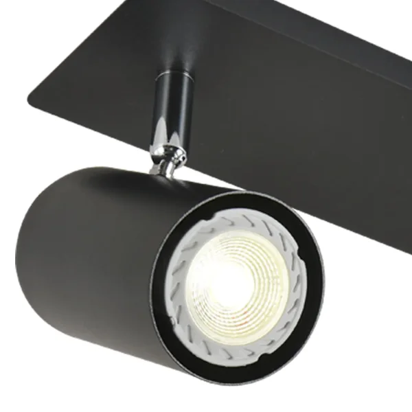 HOLOFOTE 3 LUZES PRETO GU10 ADARA