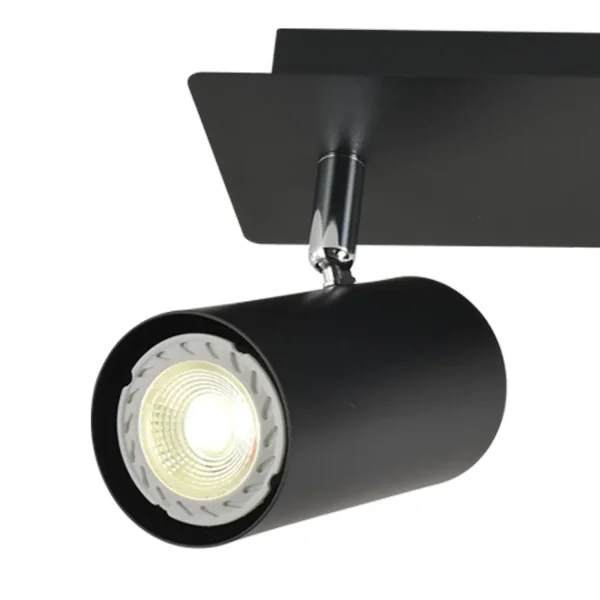 HOLOFOTE 3 LUZES PRETO GU10 ADARA