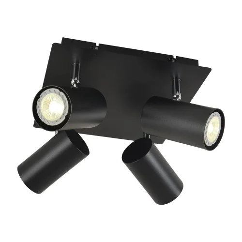 CANDEEIRO DE TECTO 4 LUZES PRETO GU10 ADARA