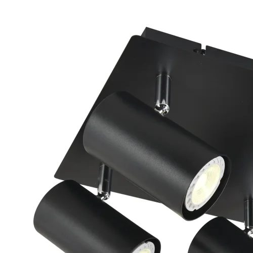 CANDEEIRO DE TECTO 4 LUZES PRETO GU10 ADARA