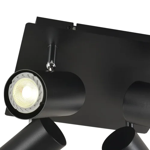 CANDEEIRO DE TECTO 4 LUZES PRETO GU10 ADARA