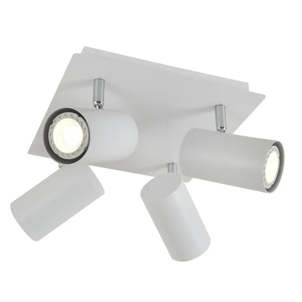 CANDEEIRO DE TECTO 4 LUZES BRANCO GU10 ADARA