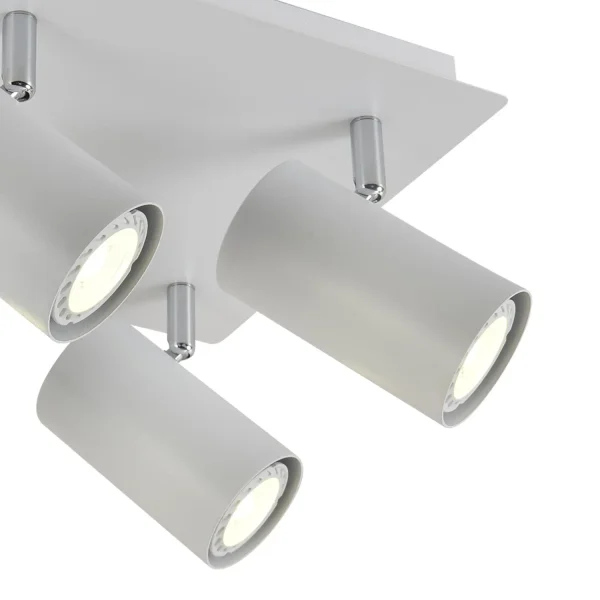 CANDEEIRO DE TECTO 4 LUZES BRANCO GU10 ADARA