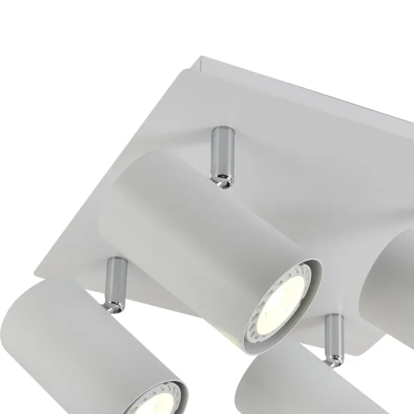 CANDEEIRO DE TECTO 4 LUZES BRANCO GU10 ADARA