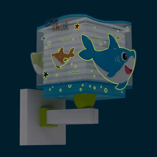 LÂMPADA DA PAREDE INFANTIL LITTLE SHARK E27 2