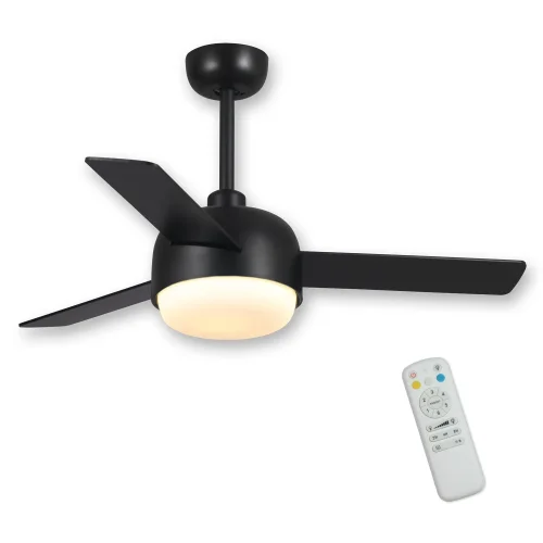 VENTILADOR DE TETO LED 24 W REGULÁVEL PRETO RIVERDALE